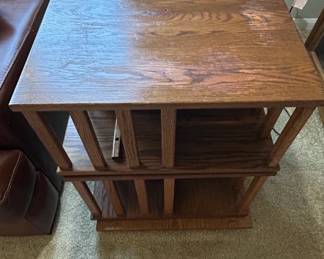 Oak Arts and Crafts Style Revolving Bookcase second image