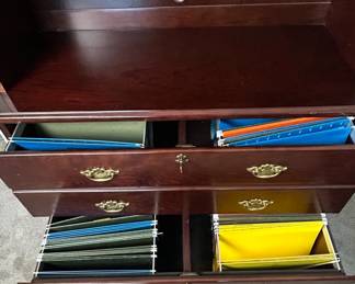 Vintage Mahogany Secretary Desk with Hutch third image