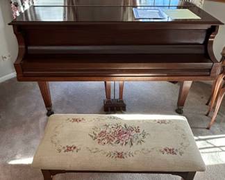 Vintage Kimball Baby Grand Piano with Bench