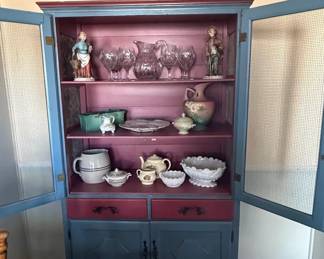 Antique Farmhouse Style China Cabinet