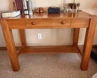 Solid Wood Writing Desk with Drawer