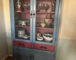 Antique Farmhouse Style China Cabinet second image