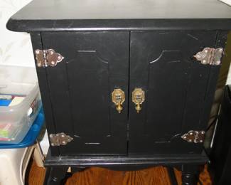 Small black storage chest