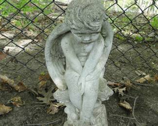 Naughty angel!  This angel did something devilish and is now in time out