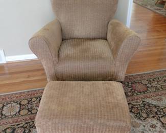 Nice comfy chair with matching ottoman