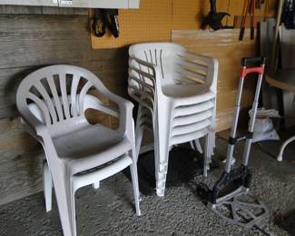 Plastic stacking chairs