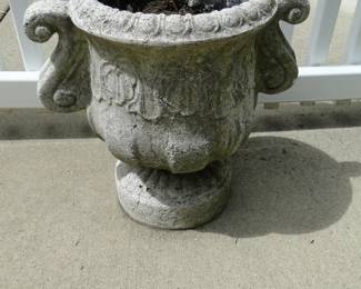 Cement planter, old school style