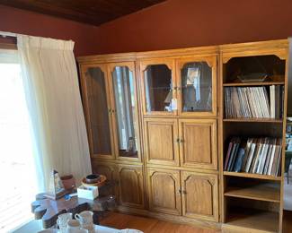 Modular 3 piece oiak wall unit