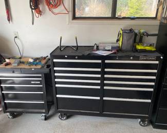 12  drawer and 5 drawer Craftsman rolling tool boxes