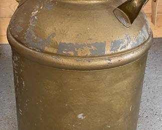 Old steel milk can