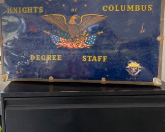 Vintage Knight's of Columbus footlocker