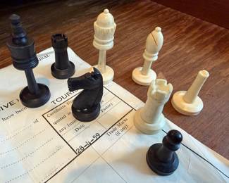 Ivory chess set from Hong Kong-1959