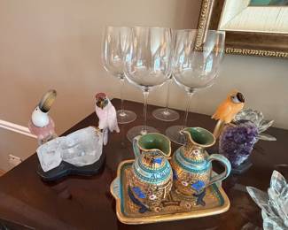 Tiffany co Wine Glasses 
