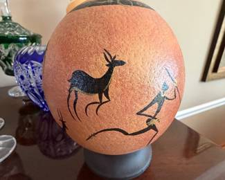 Primitive Ostrich Egg