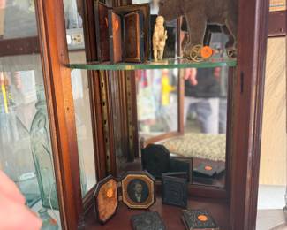 Daguerreotype Photographs in Embossed Leather and Bakelite Frames