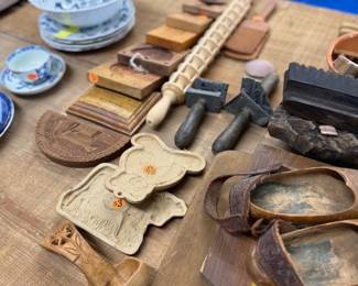 Vintage Wooden Moulds, Wooden Stamps 