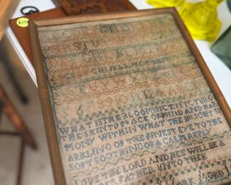 Framed, Antique Sampler 