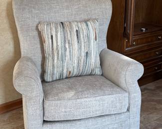 Jessica Charles swivel gray chair