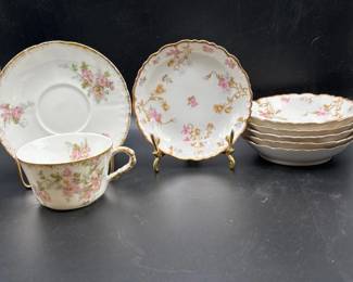 47 7pcGenuineLimogesFranceBerryBowlsTeaSet