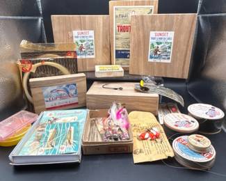 96 VintageSunsetUSLineCoFishingTackleSet