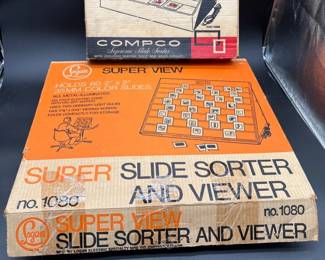 109 VintageLoganCompcoIlluminatedSlideSorterSet