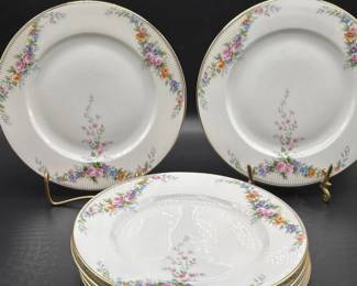 53 6pcPaulMullerSelbBavariaFloralDessertPlates