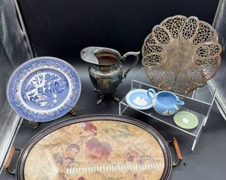 87 MidCenturyItalianInlaidTrayWedgwoodJasperware