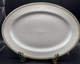 124 HavilandCoLimogesFranceAlbanyOvalServingPlatterGreekKey