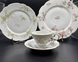 48 JohannHavilandBavariaPorcelainTeaPlateSet