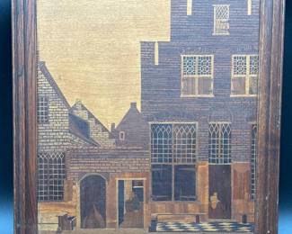 51 VermeerTheLittleStreetInlaidWoodArtPiece