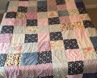 101 HandmadeVintageScrappyPatchworkQuiltFullSize