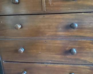 123 AntiqueVictorianMahoganyChestofDrawersSolidWood46Wide