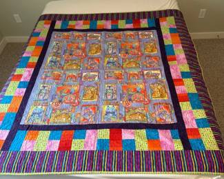 110 VibrantLaurelBurchFantasticFelinesFelinesCaninesQuilt