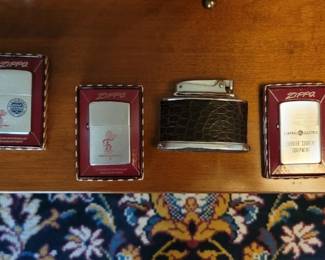 Vintage Zippo Lighters w/ Advertisement, Vintage Ronson Lighter