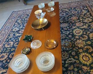 Vintage Coffee Table, Vintage Ashtrays