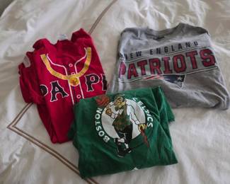 Several sports t-shirts plus other mens clothing