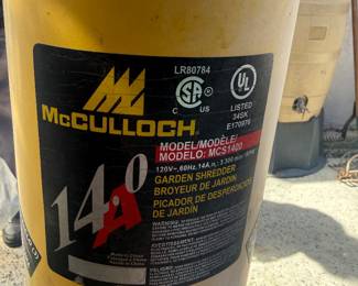 mcculloch shredder