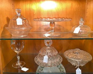 Candy Dishes, Cake Plate, Butter Keeper