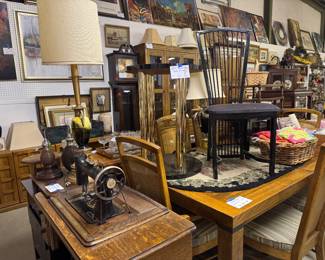 Antique treadle sewing machine