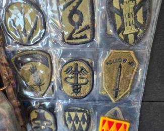Military AND Railroad patches.