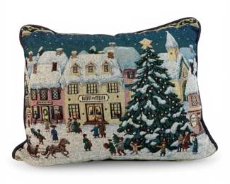 Decorative Holiday CrossStitch Pillow