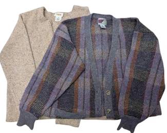 Two Wool Cardigan Sweaters  Size XL