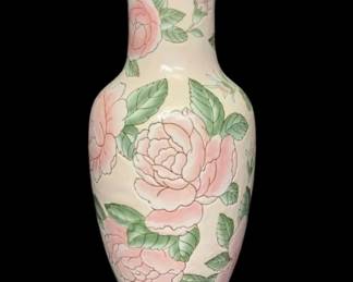 Porcelain Ceramic Pink Floral Vase