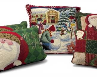 Christmas CrossStitched Pillows