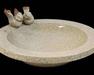 Ceramic Bird Bath Decoration