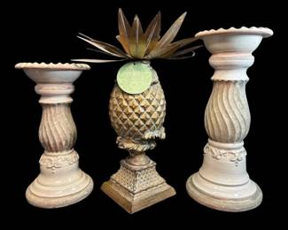 Scentsy Pineapple  Terracotta Candle Holders