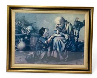 The Devoted Child by Antonio Rotta Framed Print