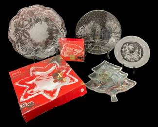 Six Mikasa And More Glass Serving Platters