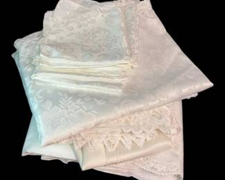 White Linens w Embroidery and Lace