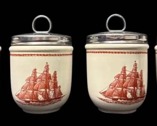 4 Wedgwood Flying Cloud Egg Coddlers